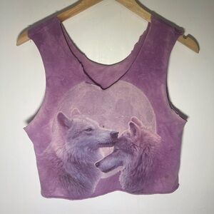 Vintage Coyote Lovers Crop Tank 🐕